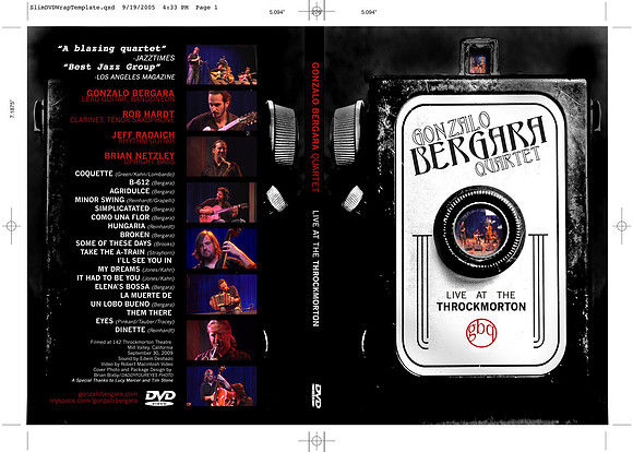 GBQ live DVD Packaging